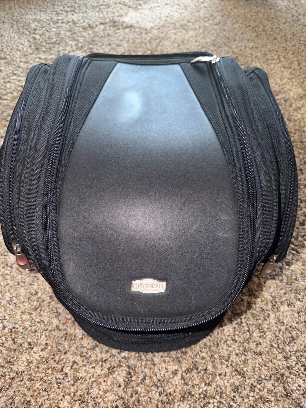 Kuryakyn Mini Gran Tour Motorcycle Bag 4147 Backpack Sissy Bar Black Expandable